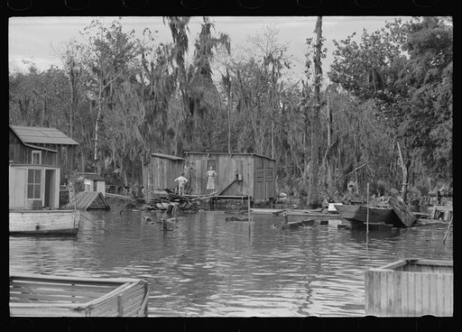 Fisherman's home along the bayou, Akers, Louisiana