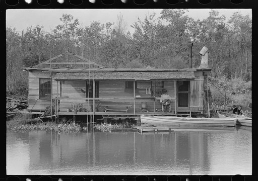 Fisherman's home along the Bayou, Akers, Louisiana