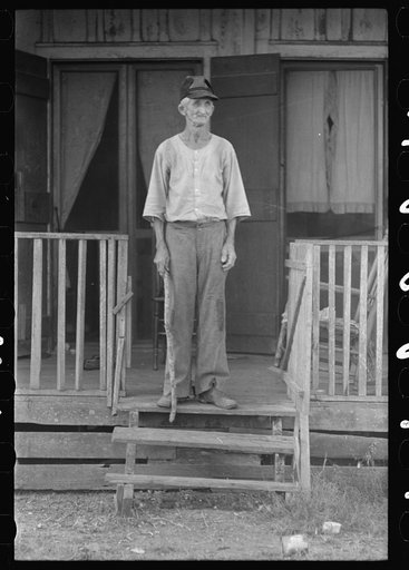 Untitled photo, possibly related to: Old farmer near Lutcher, Louisiana