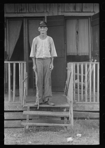 Untitled photo, possibly related to: Old farmer near Lutcher, Louisiana