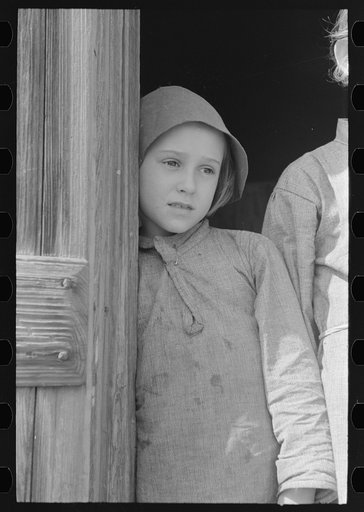 Untitled photo, possibly related to: Daughters of wage laborer working in the sugarcane fields near New Iberia, Louisiana