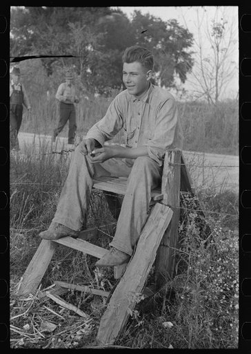Day laborer from one of the northern parishes of Louisiana working in the cane fields near New Iberia