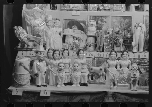 Prizes to be won at concession at carnival, Jeannerette, Louisiana