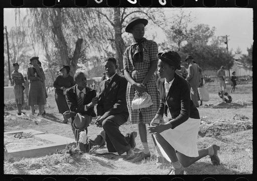 Untitled photo, possibly related to: Children of Negroes dressed in Sunday best for ceremonies, memorial services. All Saint's Day, New Roads, Louisiana