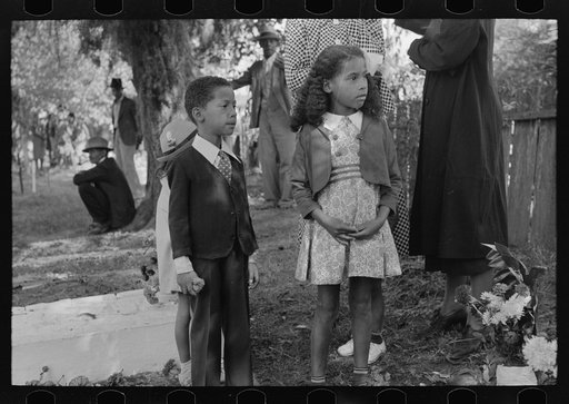 Children of Negroes dressed in Sunday best for ceremonies, memorial services. All Saint's Day, New Roads, Louisiana
