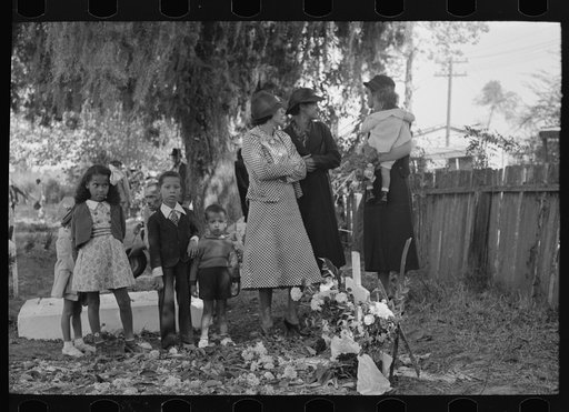 Untitled photo, possibly related to: Children of Negroes dressed in Sunday best for ceremonies, memorial services. All Saint's Day, New Roads, Louisiana
