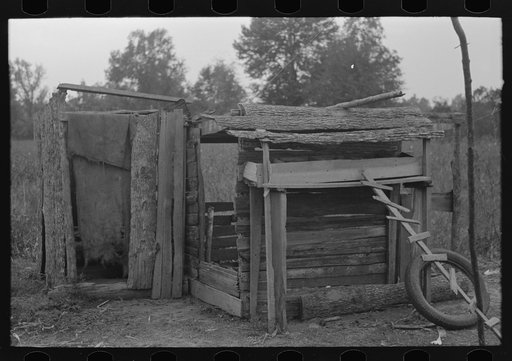 Chicken house and privy of farmer near Morganza, Louisiana. Will receive assistance from the FSA (Farm Security Administration)