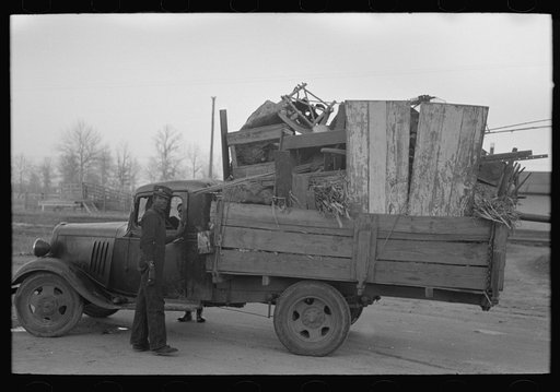 Truckload of belongings of farmer moving, Chicot County, Arkansas