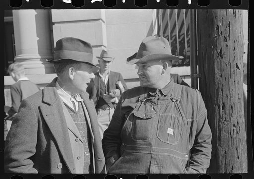 Untitled photo, possibly related to: Farmers in town Saturday afternoon, Laurel, Mississippi