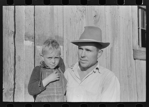 Father and son who will be resettled on Transylvania Project, Louisiana