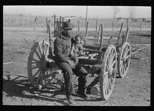 Negro sharecropper and child who will be resettled, Transylvania Project, Louisiana