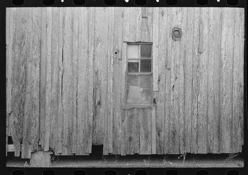 Side of sharecropper's cabin near Pace, Mississippi. Background photo for Sunflower Plantation