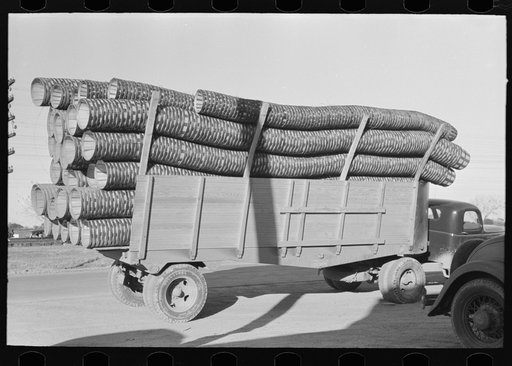 Truckload of baskets for citrus fruit, Pharr, Texas