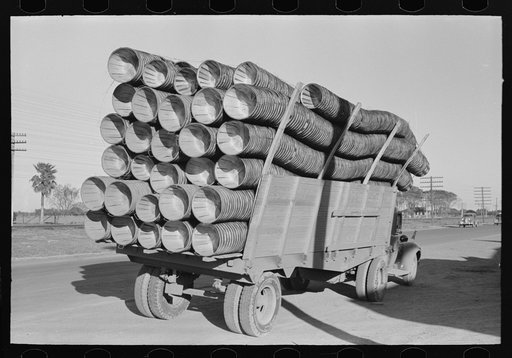 Truckload of baskets for citrus fruit, Pharr, Texas