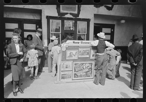 Waiting for the movie to open, Sunday afternoon, Pharr, Texas