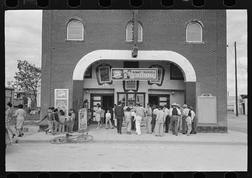 Waiting for the movie to open, Sunday afternoon, Pharr, Texas