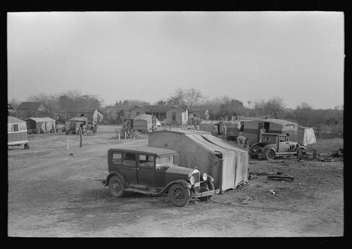 General view of migrant camp, Edinburg, Texas