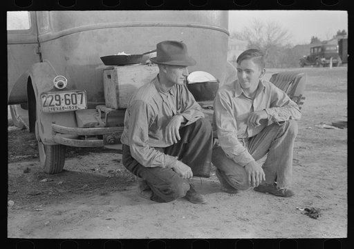 Migrant father and son, Edinburg, Texas