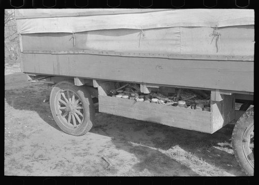 Untitled photo, possibly related to: Daughter of migrant in doorway of trailer, Sebastin, Texas