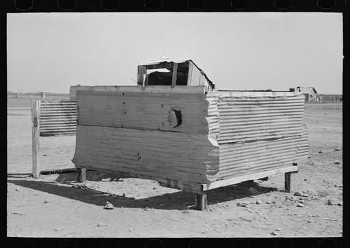Privy for spinach cutters, La Pryor, Texas