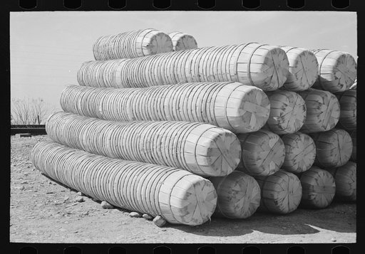 Pile of spinach baskets, La Pryor, Texas