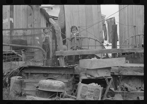 Untitled photo, possibly related to: Backyard in Mexican section, San Antonio, Texas