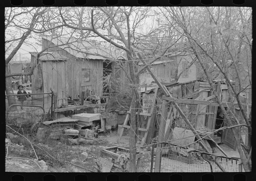 Backyard in Mexican section, San Antonio, Texas