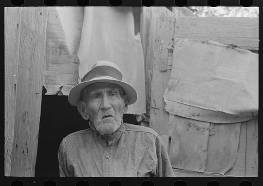 Old Mexican living alone, sick and unable to work, San Antonio, Texas