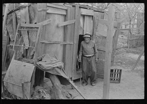 Old Mexican living alone, sick and unable to work, San Antonio, Texas