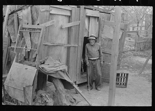 Untitled photo, possibly related to: Old Mexican living alone, sick and unable to work, San Antonio, Texas