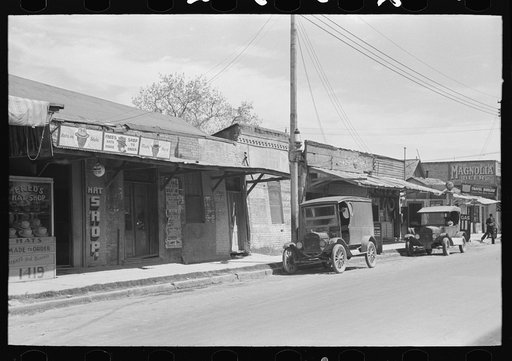 Street scene in Mexican district of San Antonio, Texas