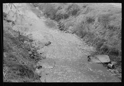 Part of stream in which Mexican boys swim, San Antonio, Texas