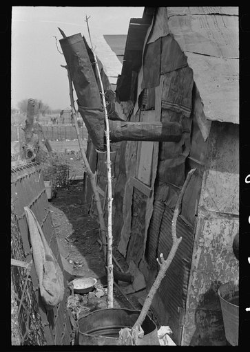 Detail of house of Mexican family, San Antonio, Texas