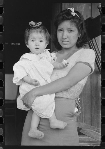 Mexican baby with sister, San Antonio, Texas
