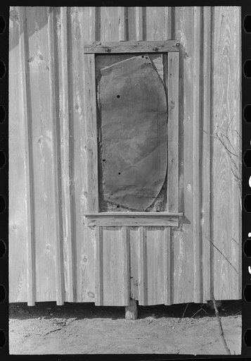 Detail of window, Crystal City, Texas, Mexican section