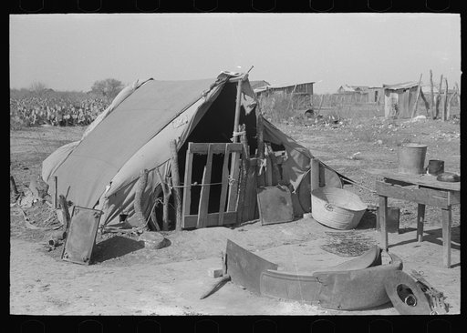 Tent of Mexican living in Crystal City, Texas