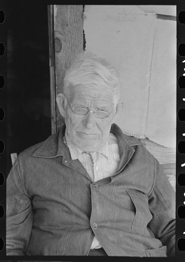 Oldtime east Texas farmer who is now blind, near Harleton, Texas