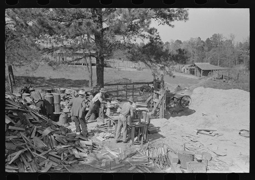 Sawmill for making shingles near Jefferson, Texas