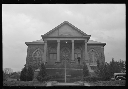 Untitled photo, possibly related to: People entering the church, Sunday morning, San Augustine, Texas