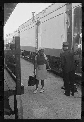 Arriving by train at San Augustine, Texas