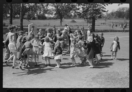 Mass jumping of rope by schoolchildren, San Augustine, Texas