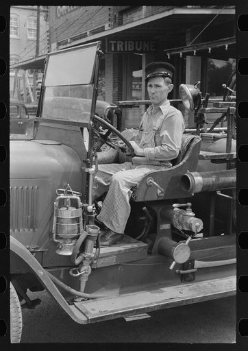 Driver of the fire truck, San Augustine, Texas