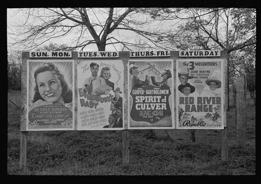 The week's movie program, San Augustine, Texas