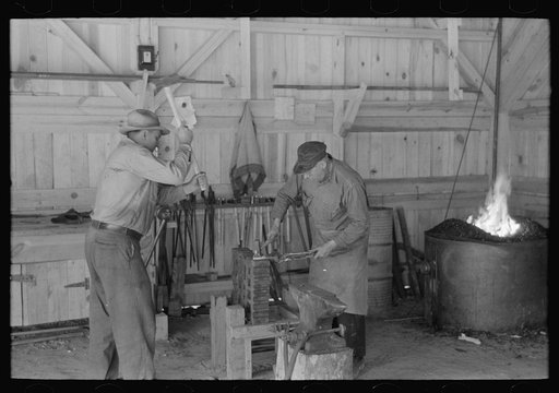 Blacksmith shop, Southern Paper Mill construction shed, Lufkin, Texas