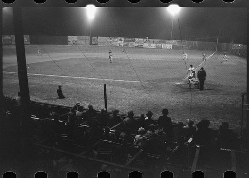 Untitled photo, possibly related to: Night baseball, Marshall, Texas