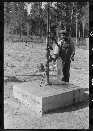 Sanitary well on FSA (Farm Security Administration) client farmstead, Sabine Farms, Marshall, Texas