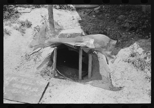 Untitled photo, possibly related to: Chicken coop of agricultural day laborer near Webber Falls, Muskogee County, Oklahoma