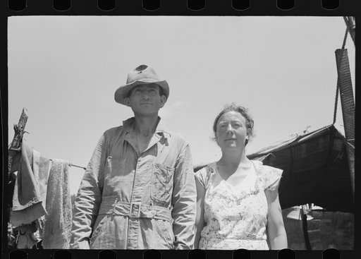 Migrant agricultural workers camped near Vian, Oklahoma