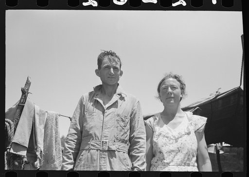 Untitled photo, possibly related to: Migrant agricultural workers camped near Vian, Oklahoma