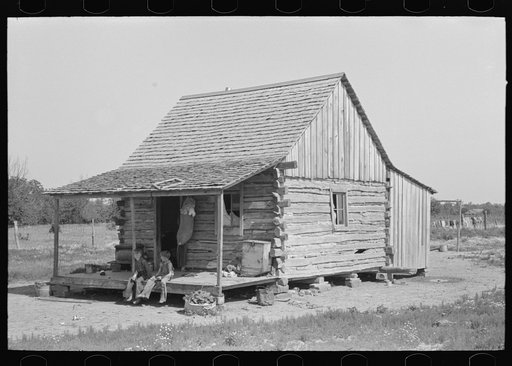 Home of white agricultural day laborers north of Sallisaw, Sequoyah County, Oklahoma